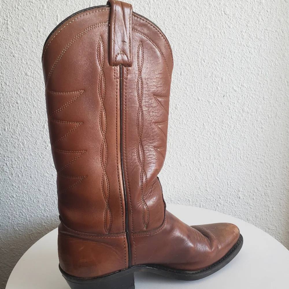 HH Double H Western Cowboy Rodeo Farm Leather Boots